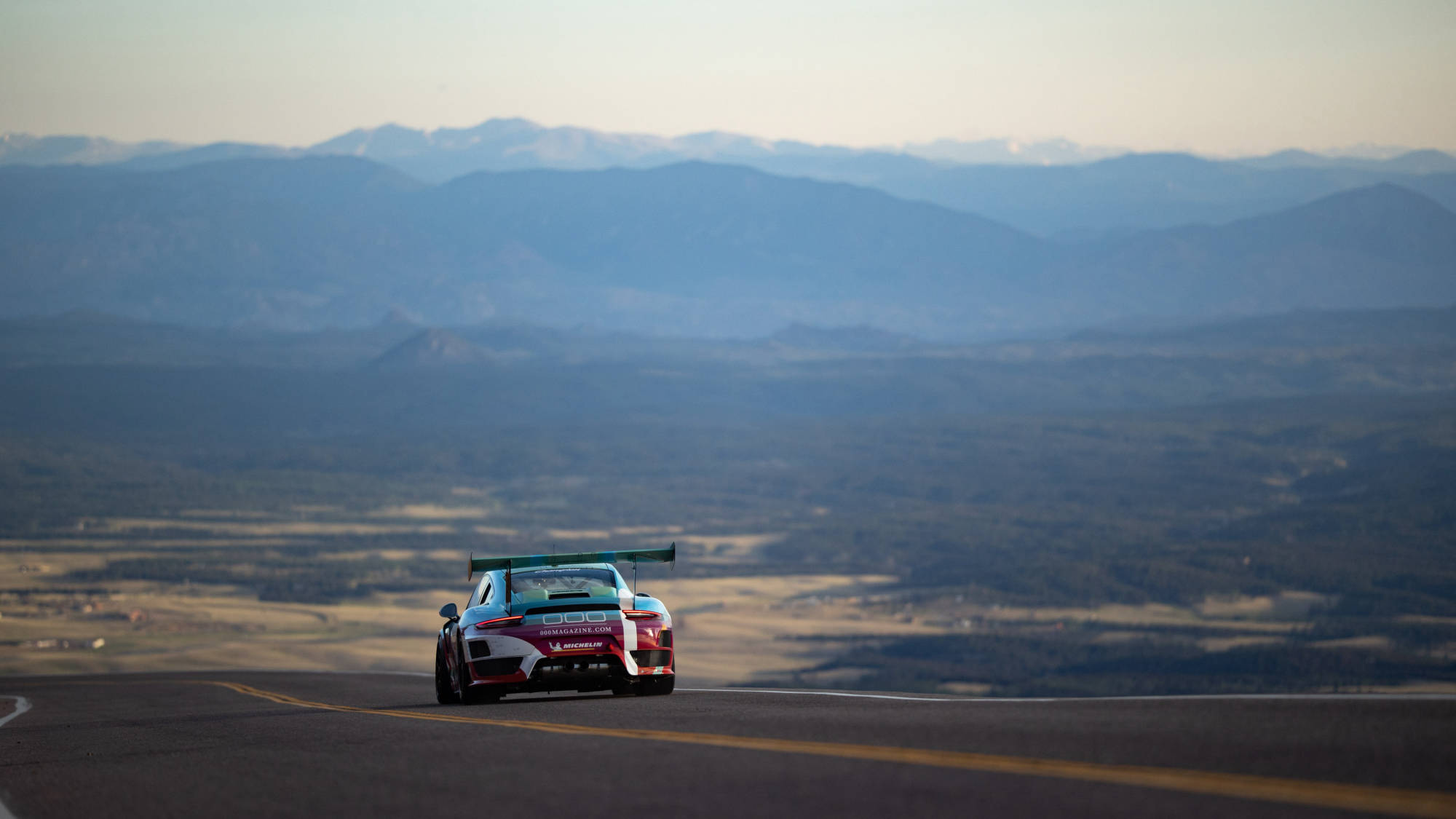 Porsche 911 GT2 RS Clubsport art car at Pikes Peak