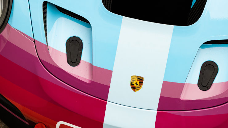 Porsche 911 GT2 RS Clubsport art car at Pikes Peak